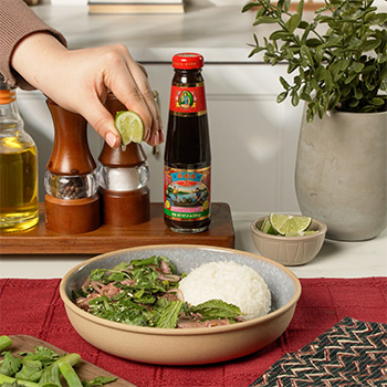 A Thai style beef salad recipe for Nam Tok Neua.