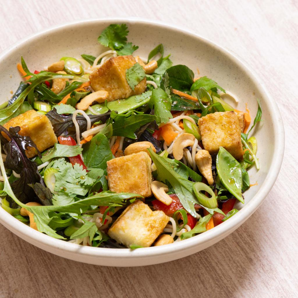 Tofu  Cashew Noodle Bowl