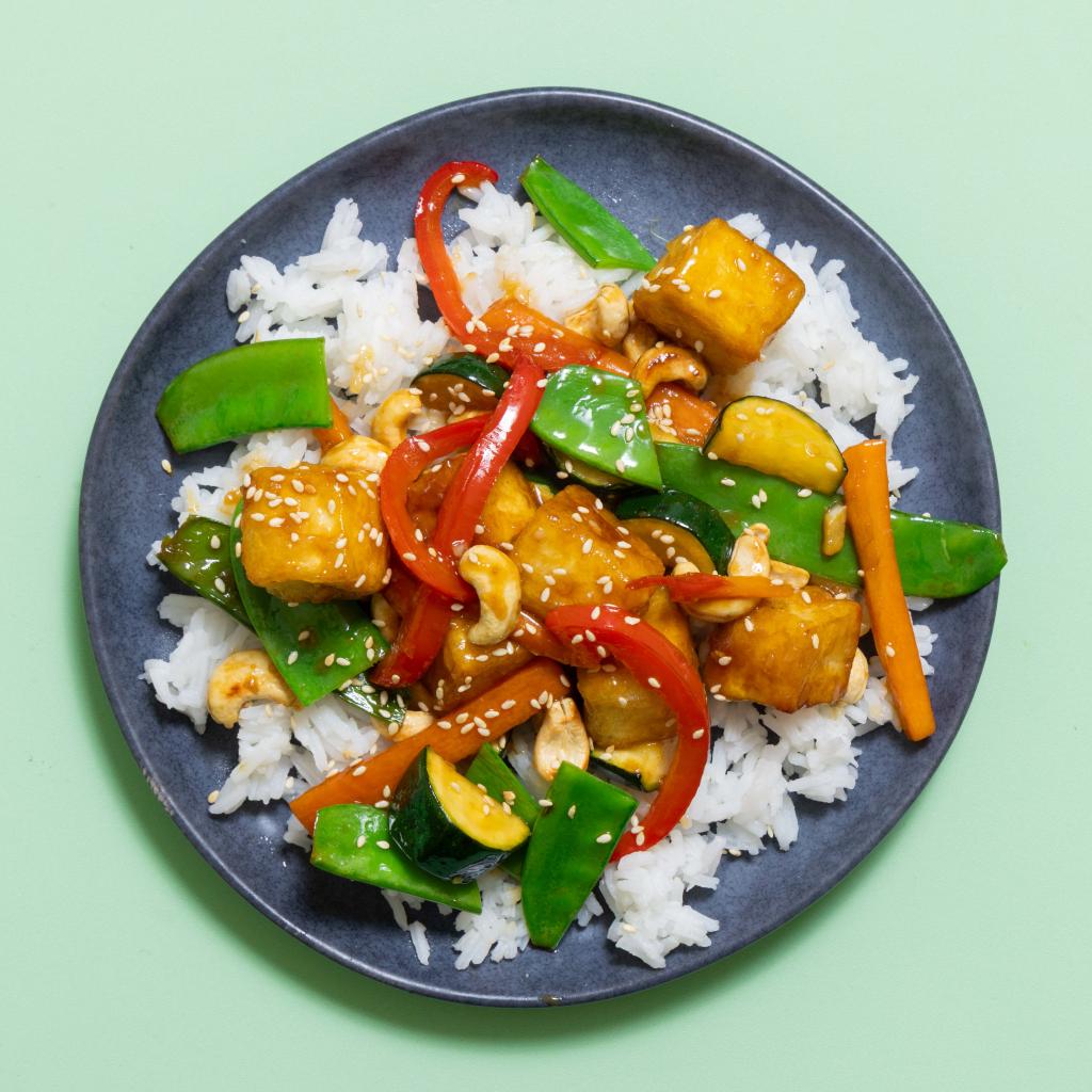 Tofu  Vegetable StirFry with Cashew Nuts