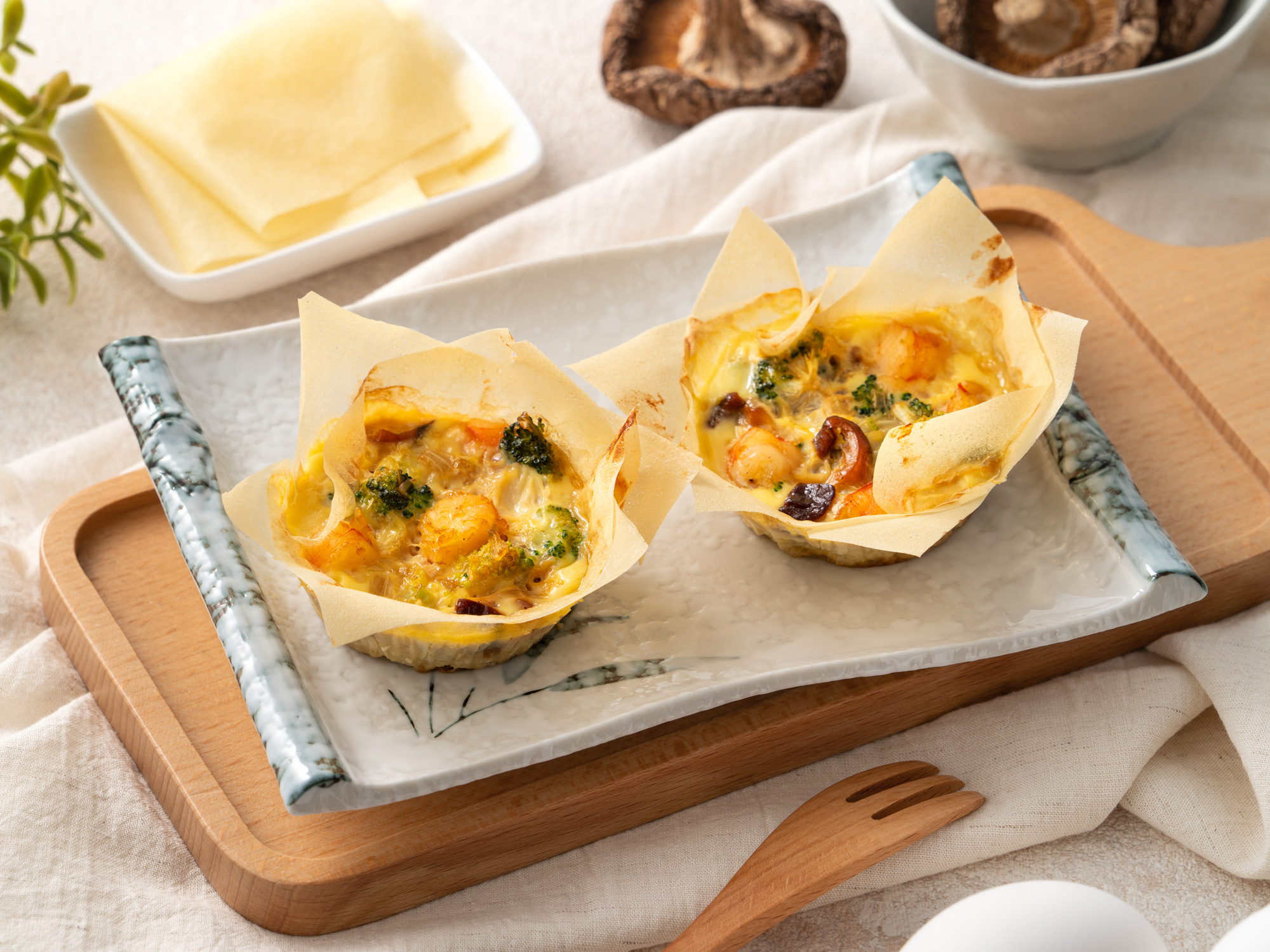 蝦仁時蔬千張鹹派