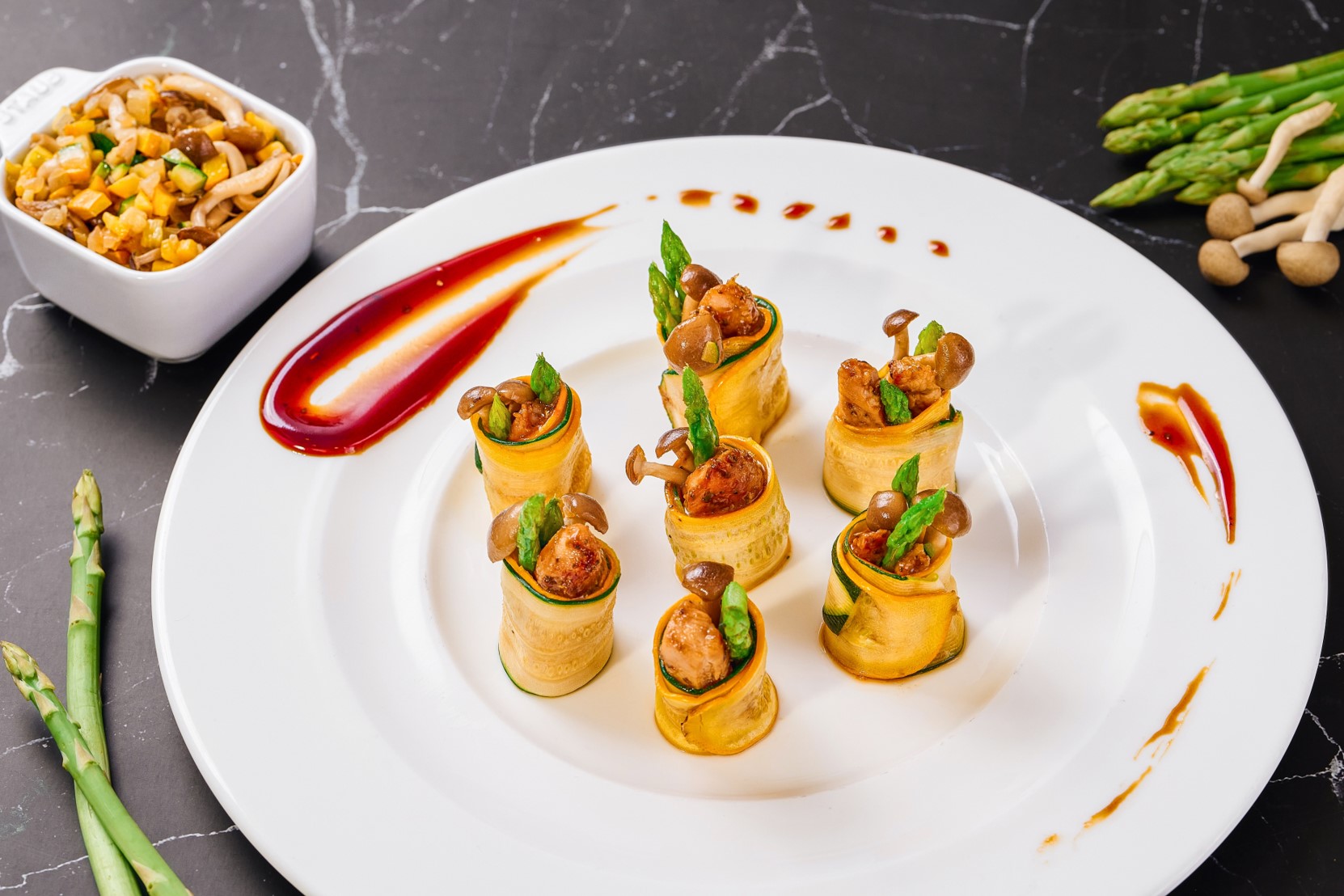 義式香草櫛瓜雞肉捲