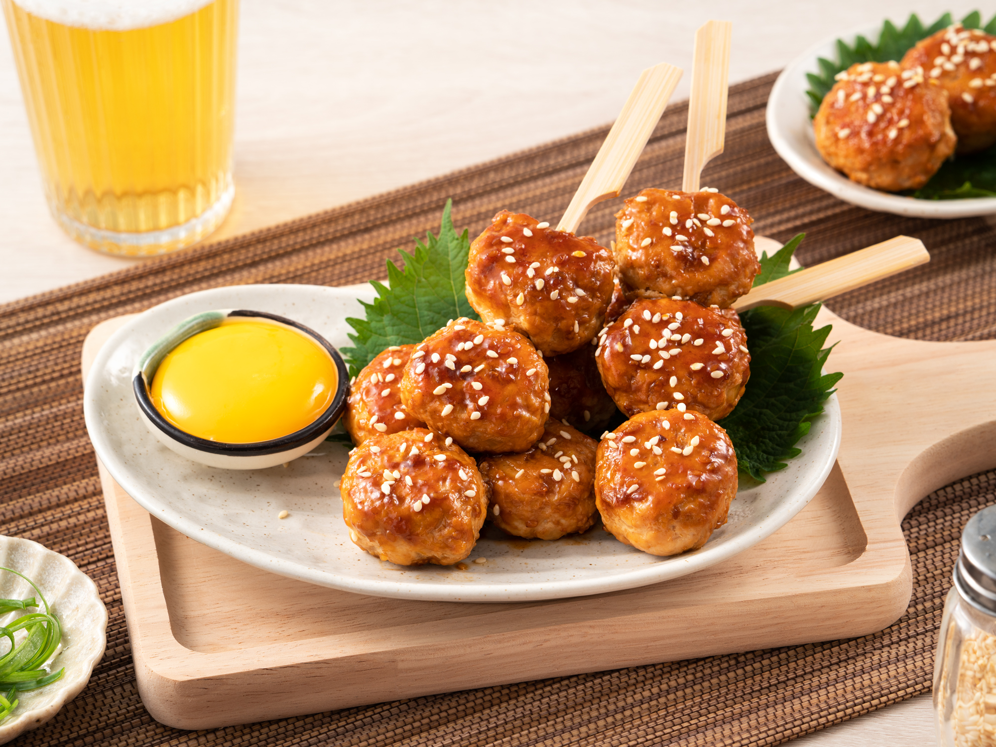 月見照燒雞肉丸串