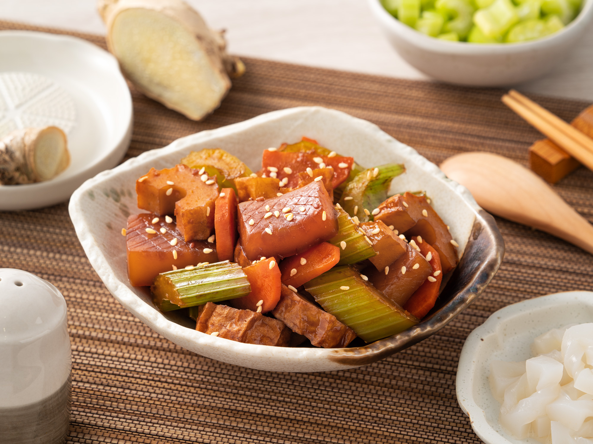 日式薑燒竹輪蒟蒻