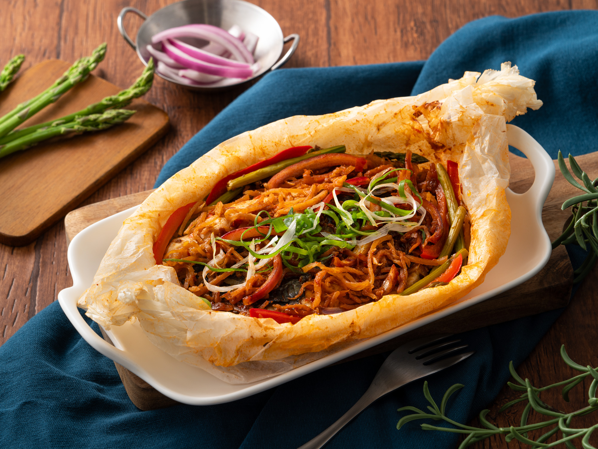 紙包酸筍辣烤虱目魚