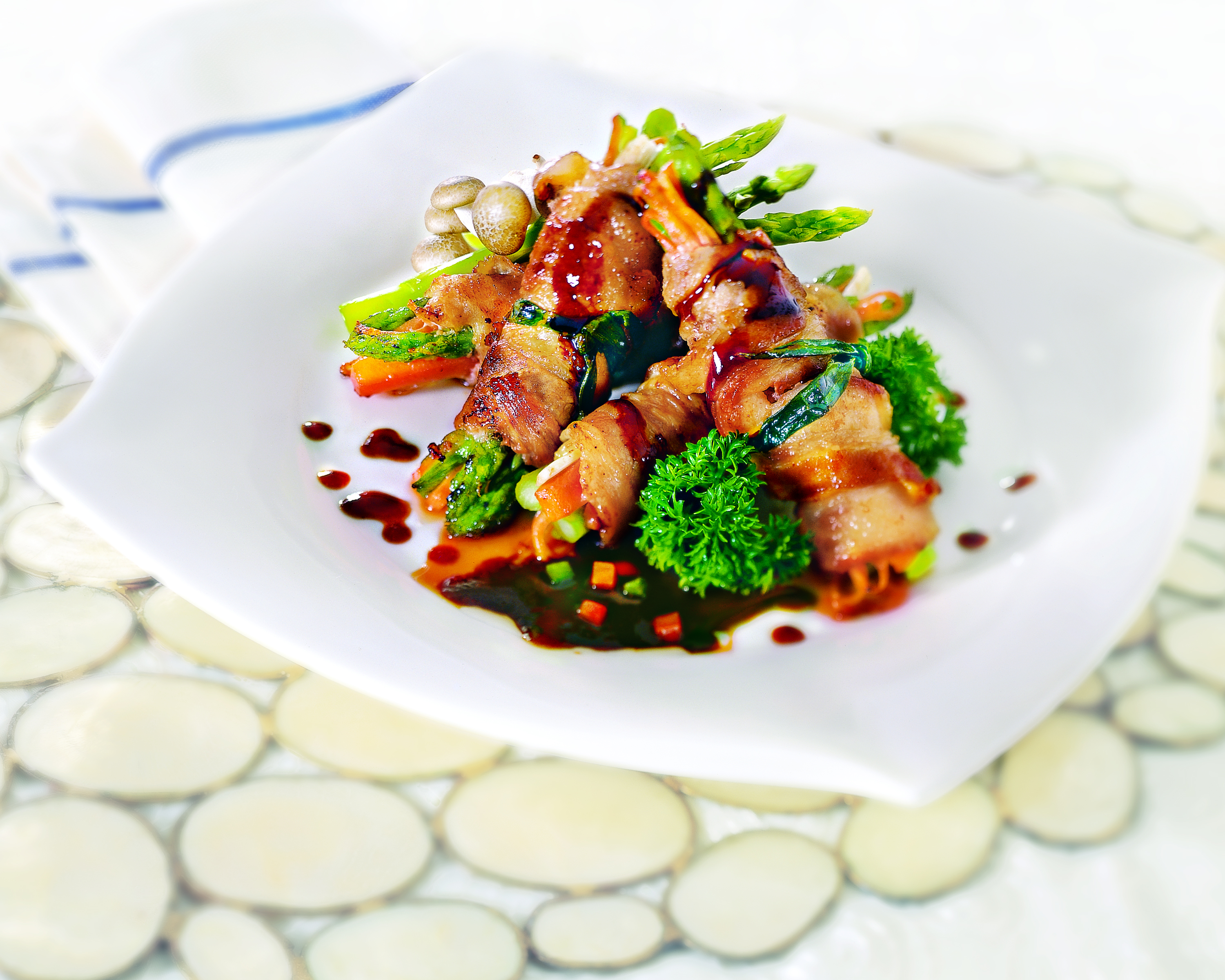 香草瑞士汁豬柳卷