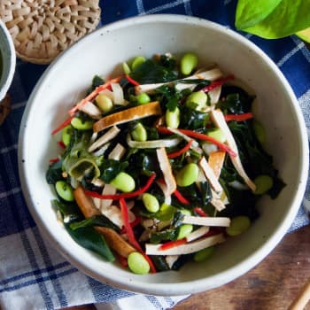 涼拌干絲海帶芽