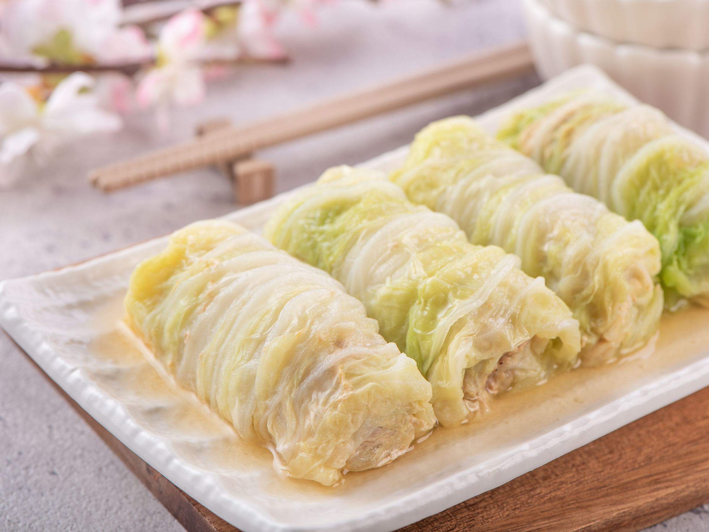 翡翠白玉卷 （清蒸白菜卷）