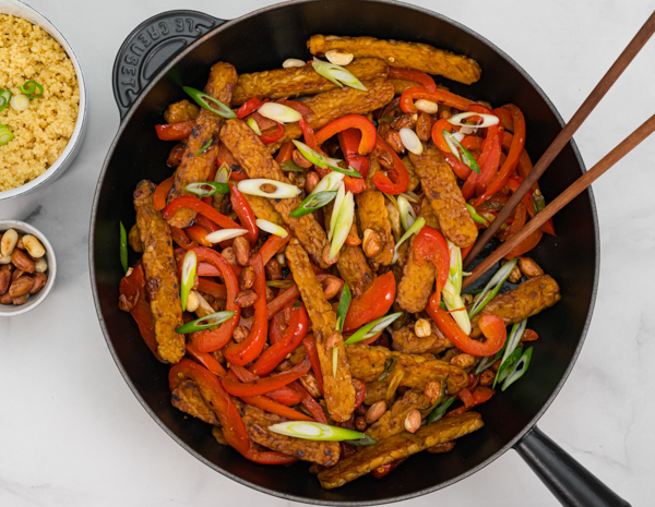 Vegan Kung Pao Tempeh