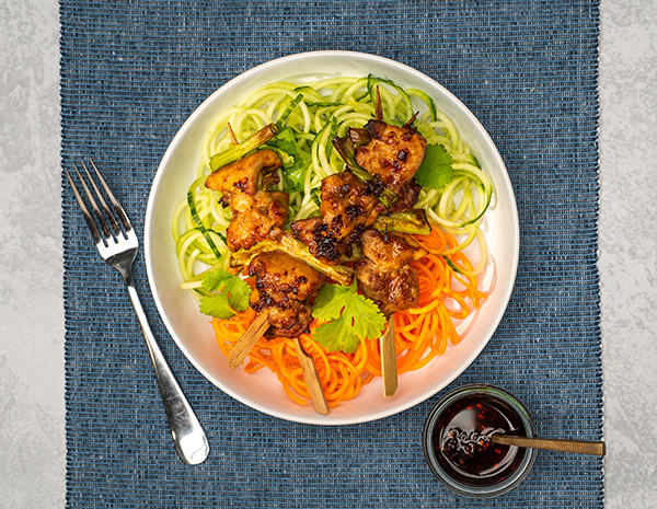 Web Res Gluten Free Air Fried Yakitori Chicken Top-down Landscape