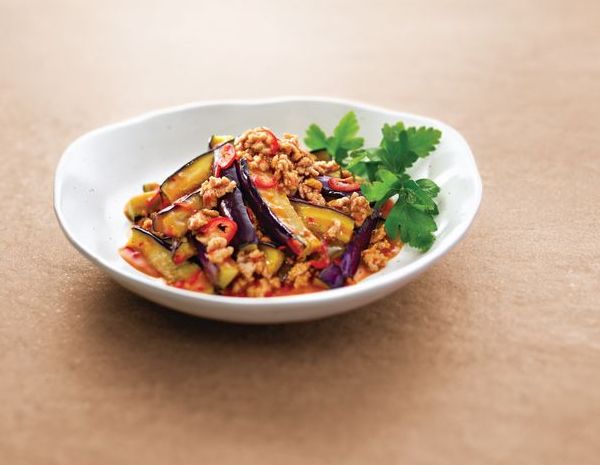 Bawang putih terong pedas 