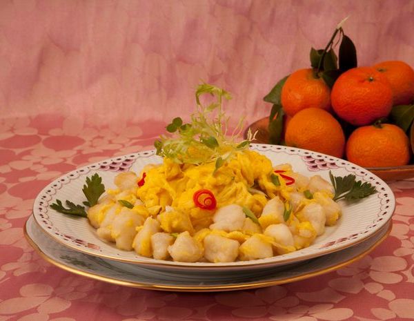 Telur Orak-arik dan ikan Fillet dengan Saus Tiram