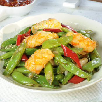 Tumis Cumi dan Kacang dengan Saus Char SIu