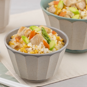 Nasi Goreng Ayam dengan Asparagus