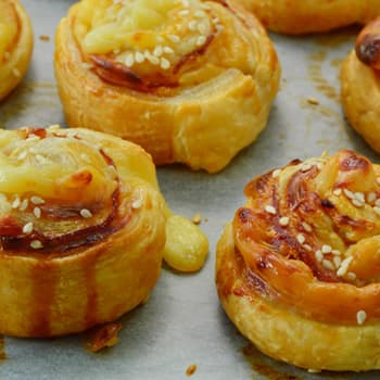 Bacon and Char Siu Puffs