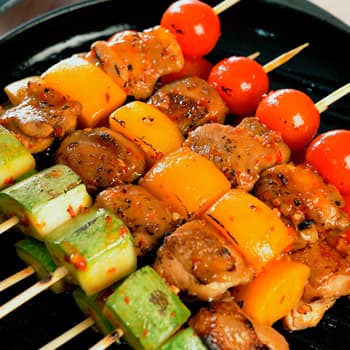Chicken and Apricot Kebabs with Hoisin sauce