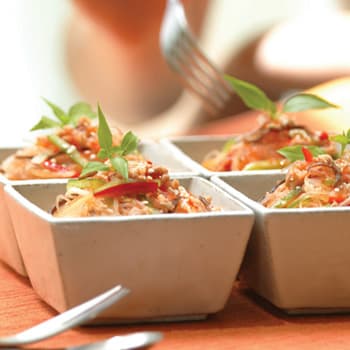 Shredded Chicken Salas with Soy Sesame Dressing