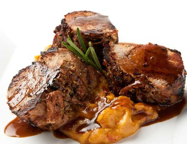 Roasted Pork with Char Siu and Brown Pears