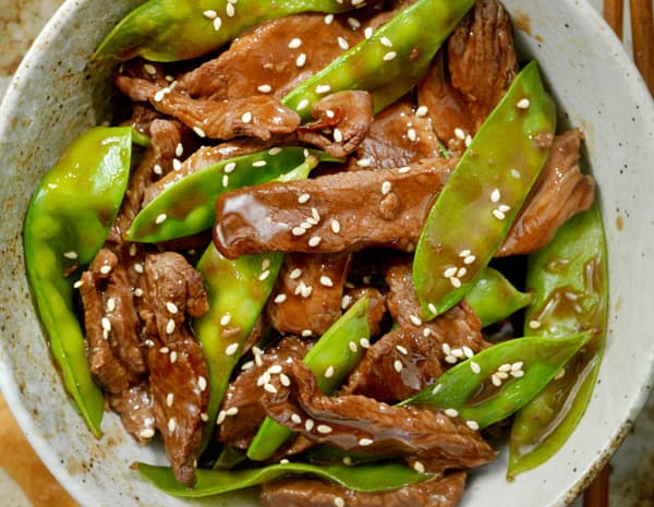 Stir Fried Beef with Snow Peas