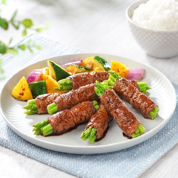 Supreme Pan-fried Asparagus and Beef Roll