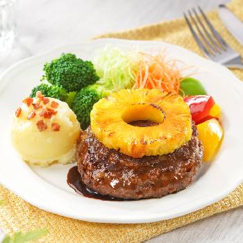 Caramelized Pineapple Burger Steak