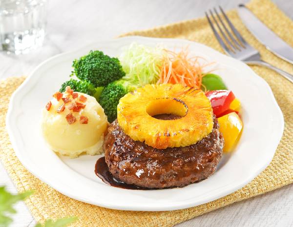 Caramelized Pineapple Burger Steak