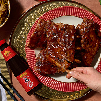 A BBQ Ribs recipe featuring a Chinese BBQ Sauce inspired by char siu.
