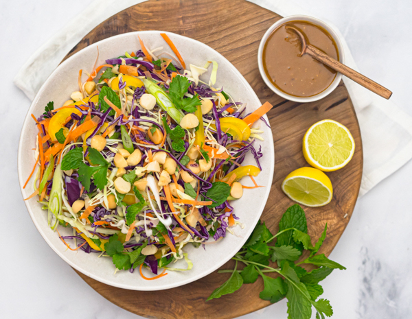 Crunchy Asian Macadamia Slaw