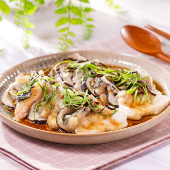 陳皮松茸蒸龍躉