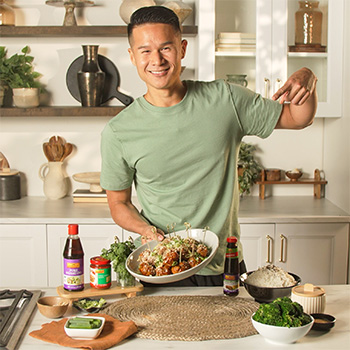 A gluten free hoisin meatballs recipe for a holiday party by Chef Charles Chen.