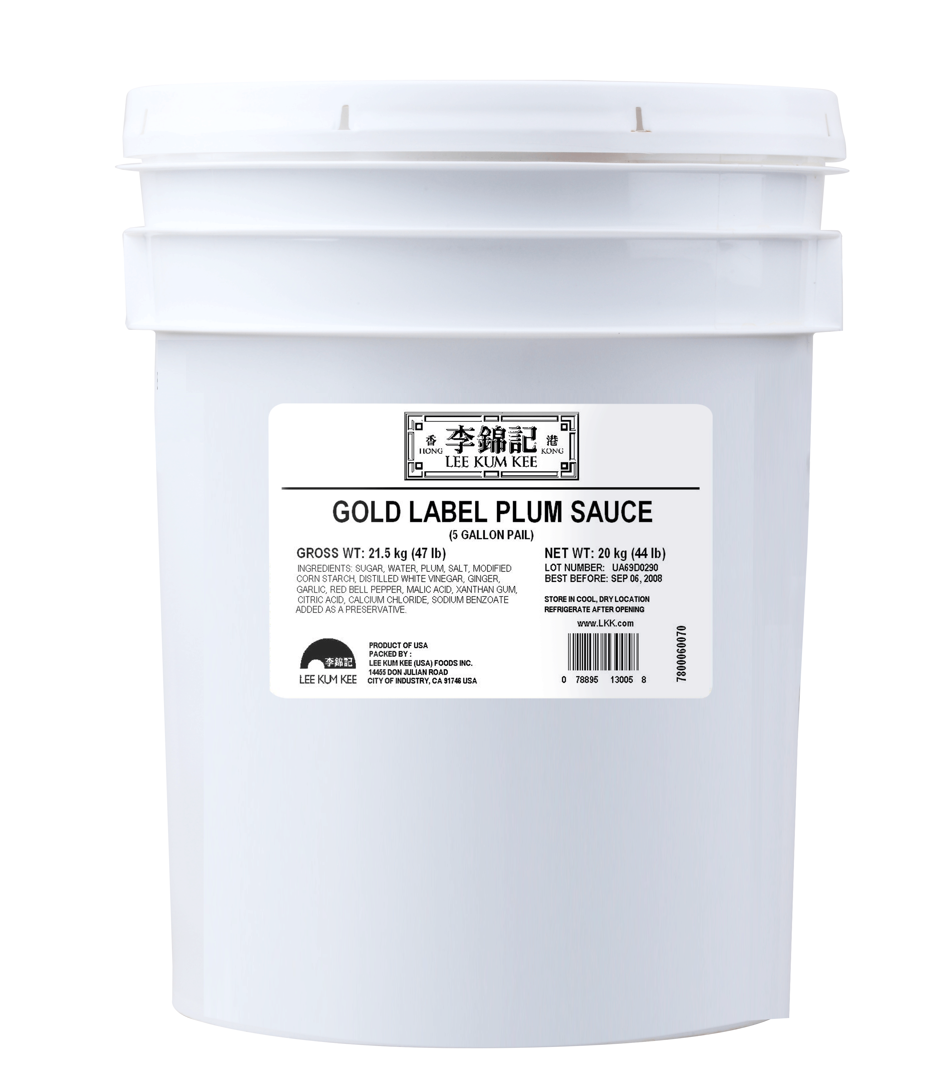 金標蘇梅醬 44 lb (5 gal), 桶裝