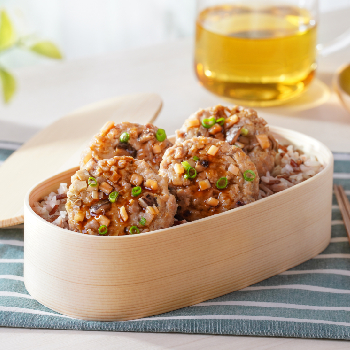 Healthy Meatloaf with Dried Squid and Mushroom_350