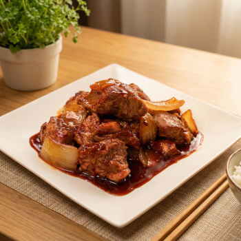 Braised Beef Ribs in Teriyaki Sauce