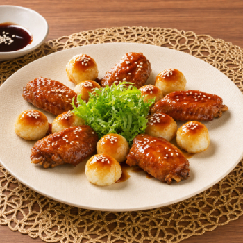 照燒雞翼拼照燒湯圓