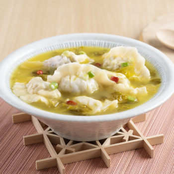 Pickled Leaf Mustard Cabbage and Pork Dumplings