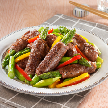 Pan-fried Beef And Asparagus Roll