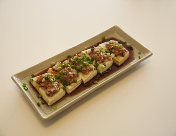 Steamed Tofu with Minced Pork