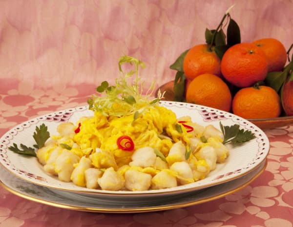 Scrambled Egg and Fish Fillet with Oyster Sauce