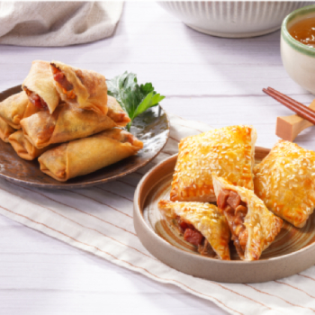 叉燒春卷配叉燒酥