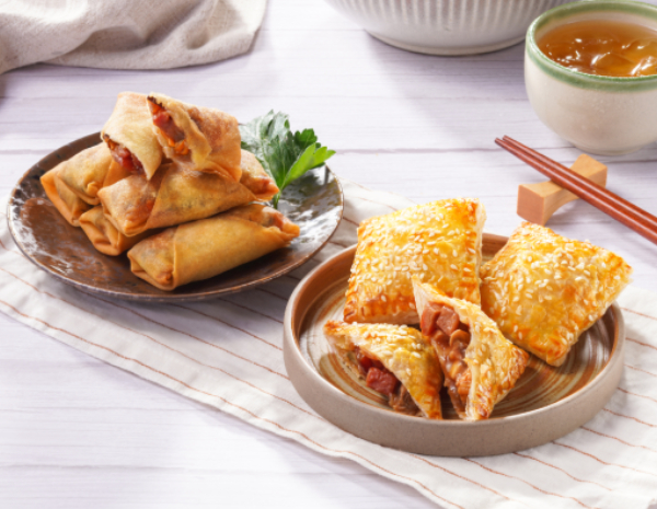 Char Siu Spring Rolls and Char Siu Pastry_600