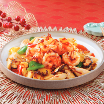 XO Sauce Stir-fried Shrimp and Yam