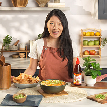 A crab rangoon dip recipe with hot honey by JasmineandTea