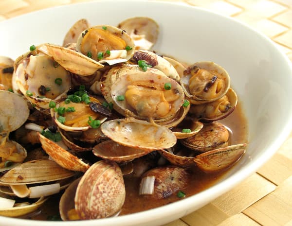 あさりの豆豉炒め