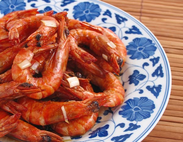  油爆蝦殻付きえびの揚げ炒め
