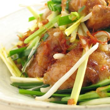 レバーと香味野菜のXO醤炒め