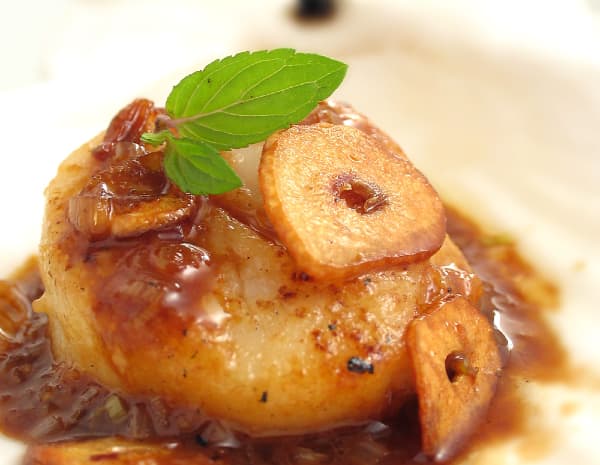 ほたてのソテー 柱侯ソースがけ