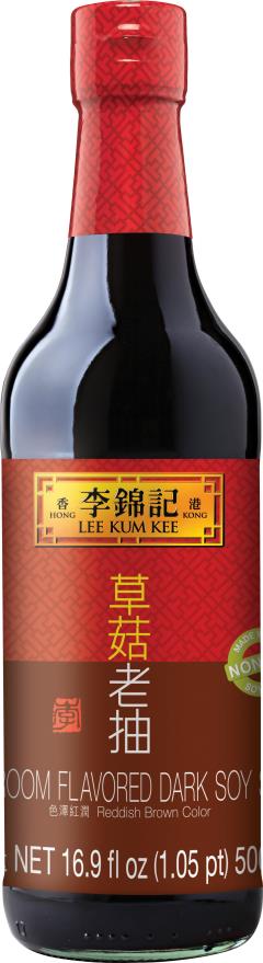 Mushroom Flavored Dark Soy Sauce, 16.9 fl oz (1.05 pt) 500 ml, Bottle