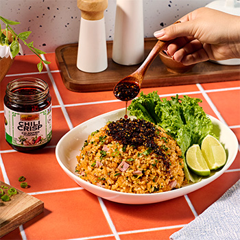 A Nam Khao Recipe for a Lao style crispy rice salad.