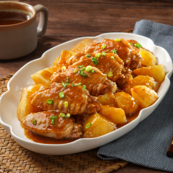 Oyster Flavoured Braised Chicken Wings with Potatoes