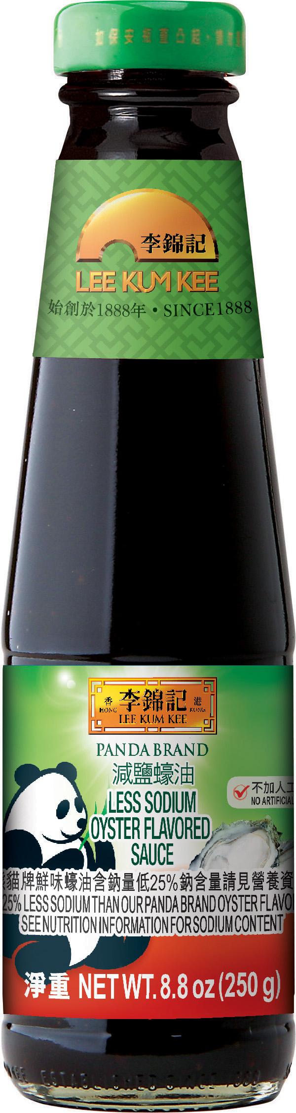 Panda Brand Less Sodium Oyster Sauce, 8.8oz (250g), Bottle
