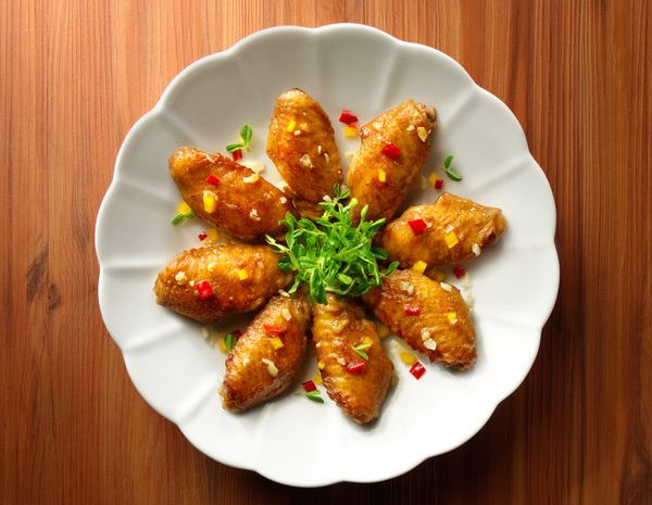 Pan Fried Chicken Wings with Honey and Soy Sauce